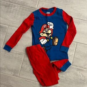 Nintendo Super Mario Red and Blue Pajama Set